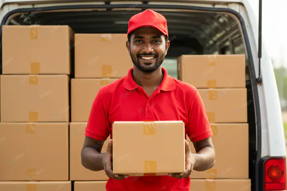 Efficient Courier with Loaded Van