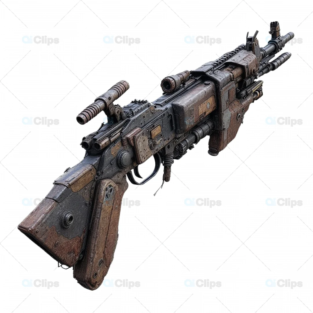 3D Futuristic Battle Rifle Model with Scope