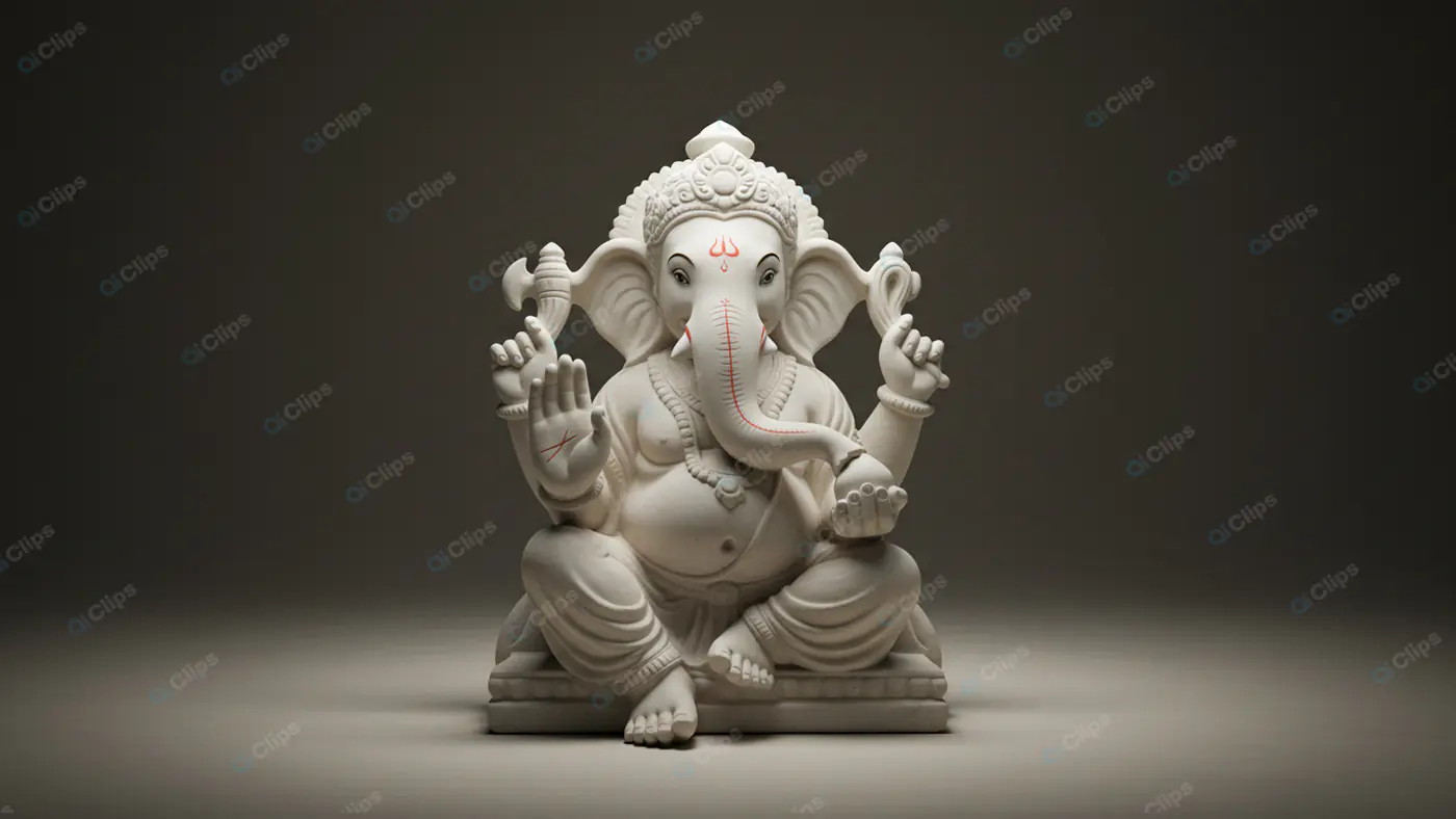 Pristine Ganesha Statue in Alabaster