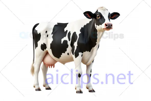 High-Resolution 3D Model of a Black and White Cow – Ideal for Farm and Educational Projects