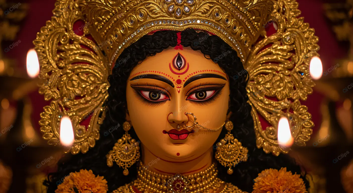Durga Idol: Divine Radiance