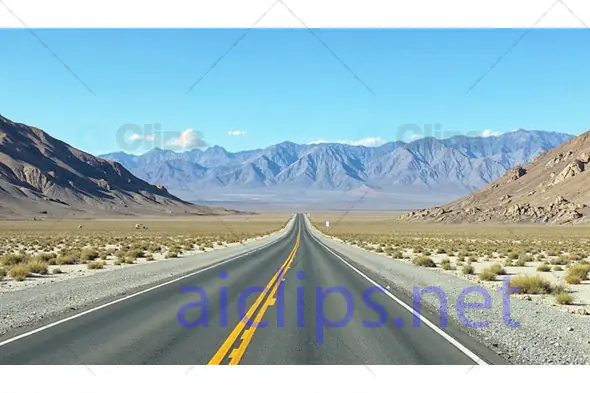 Desert Road to Mountains