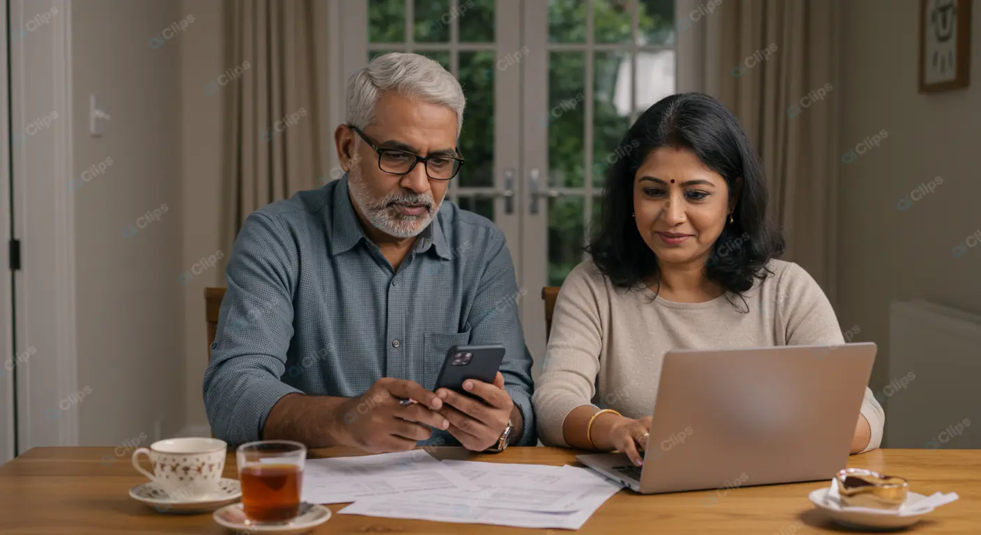 Senior Couple's Digital Financial Planning