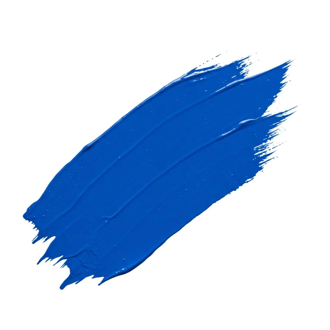 Vibrant Blue Paint Stroke Artistic Element PNG