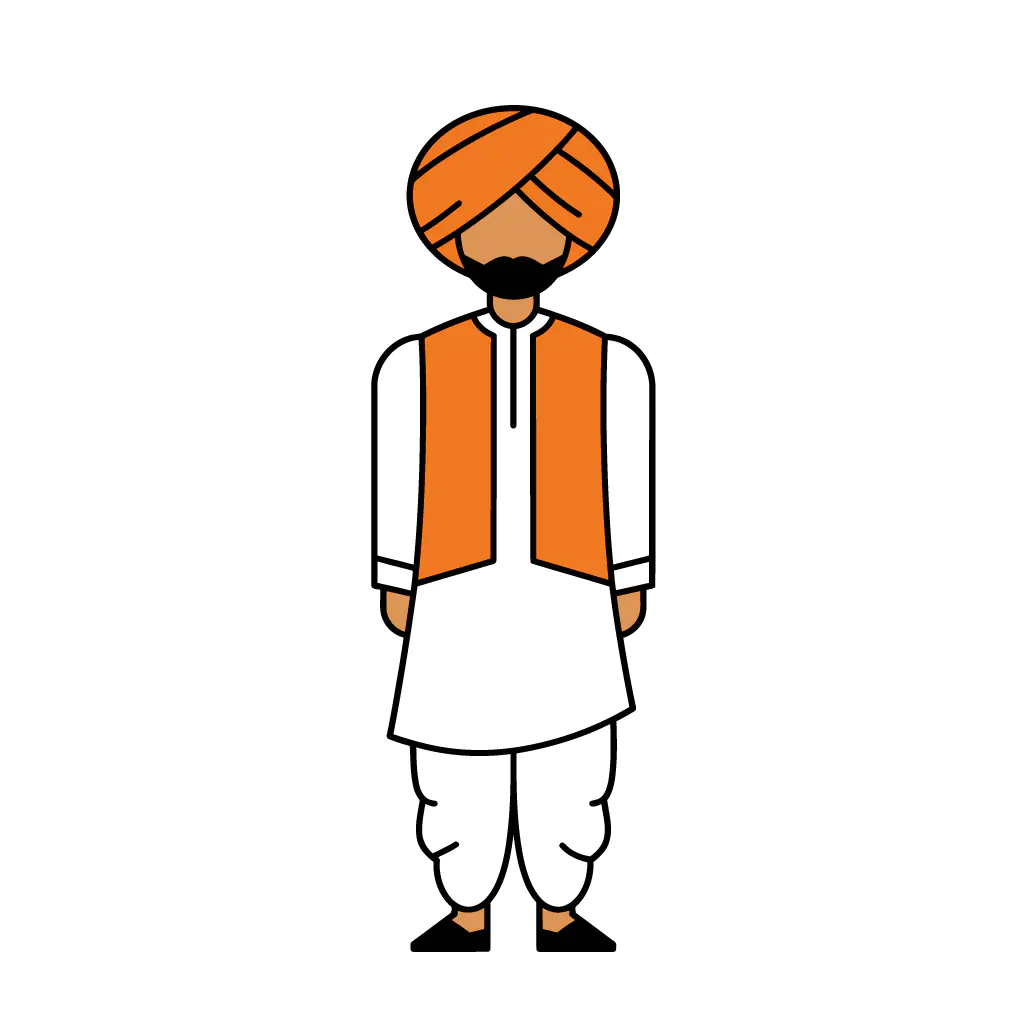 Sikh Man Vector Illustration