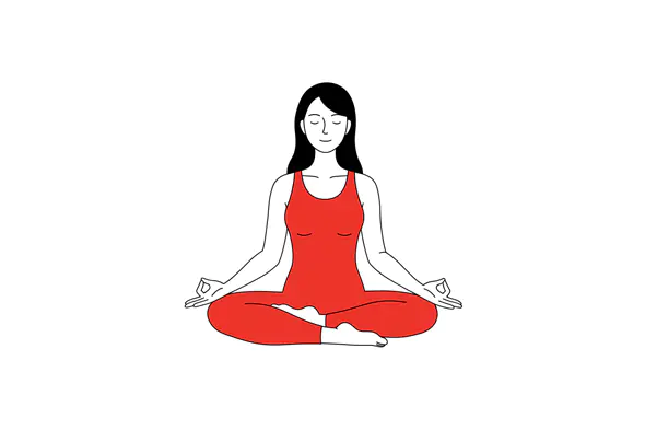 Serene Lotus Pose Vector
