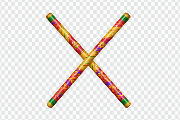 Vibrant Dandiya Sticks Festive Indian Dance Celebration Graphics