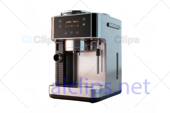 3D Modern Espresso Machine with Touchscreen Display