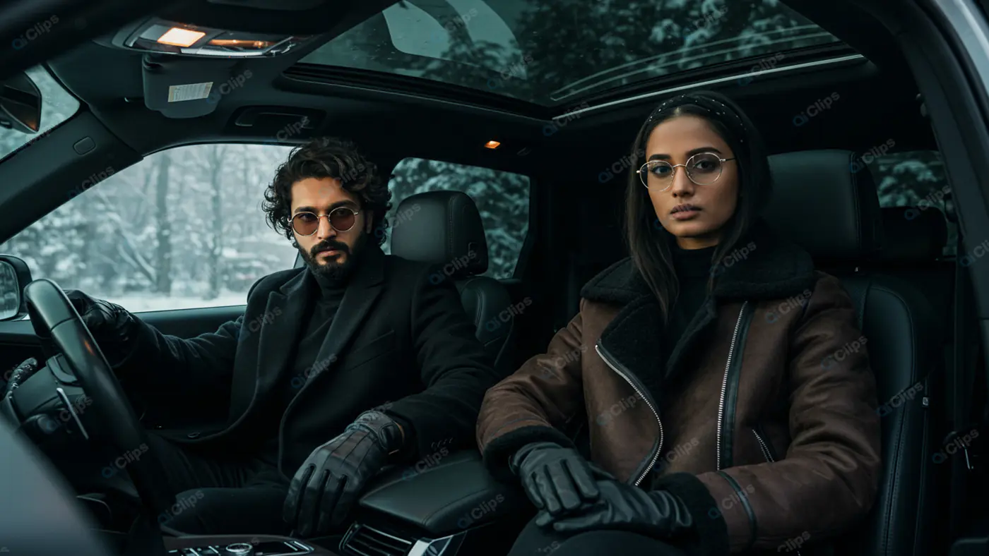 Stylish Duo: Winter Drive