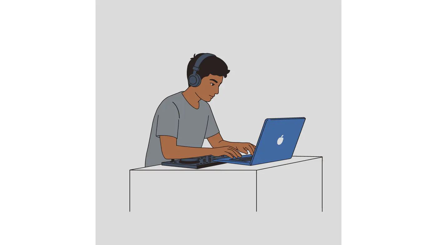 Digital Multitasker Vector Art