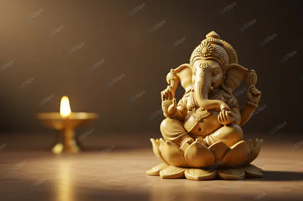 Ganesha's Candlelit Serenity