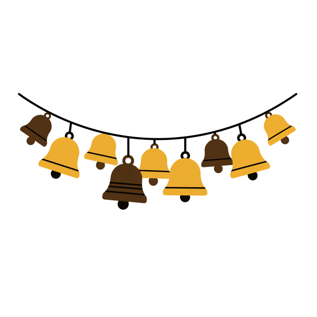Festive Bell Garland Vector