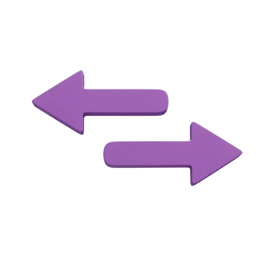 Purple Bidirectional Arrows Symbol PNG Clipart