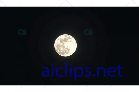 Full Moon in Night Sky