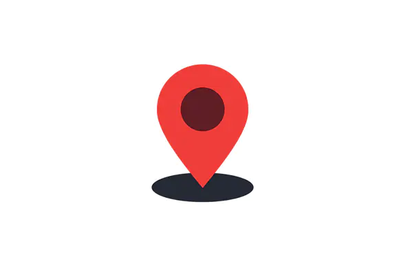 Vibrant Red Location Pin Icon