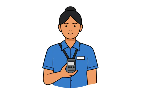 Service Professional with Handheld Device