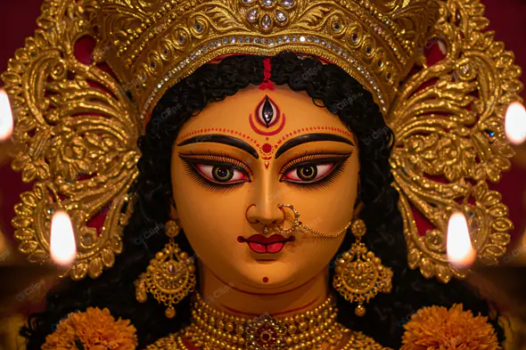 Durga Idol: Divine Radiance