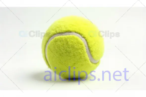 Yellow Tennis Ball Isolated on White Background