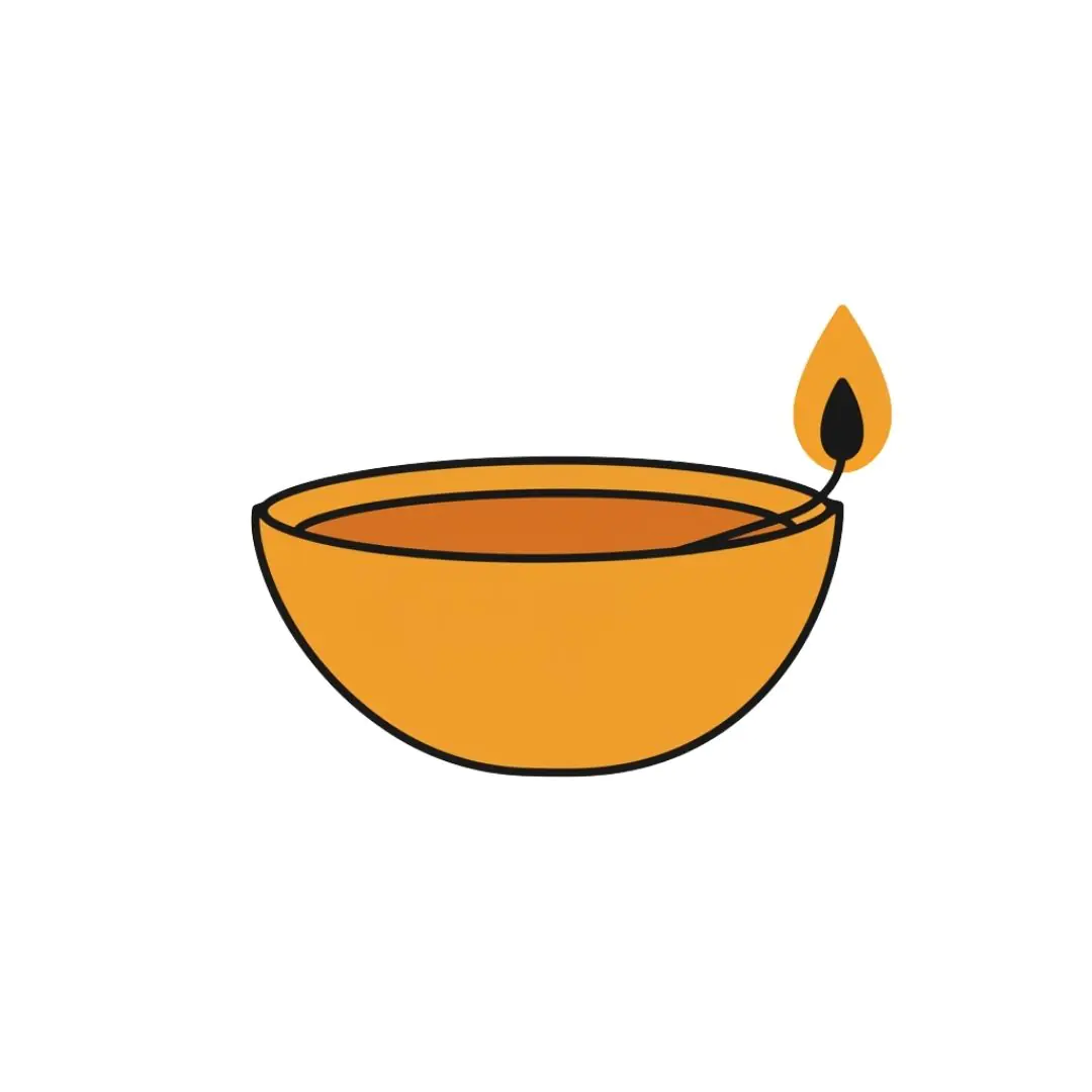 Glowing Diya Lamp Animation Traditional Indian Festival