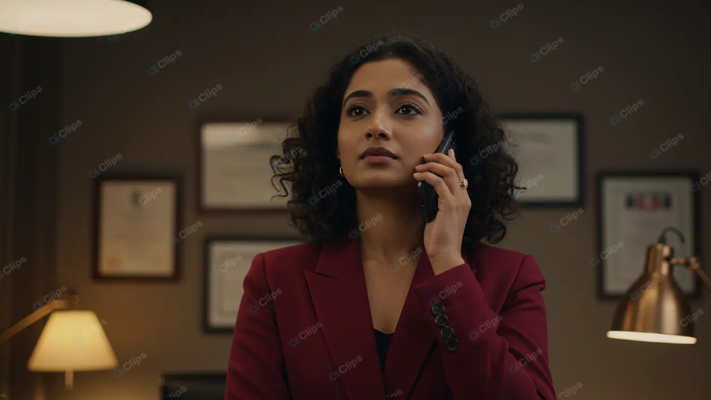 Professional Woman's Important Call