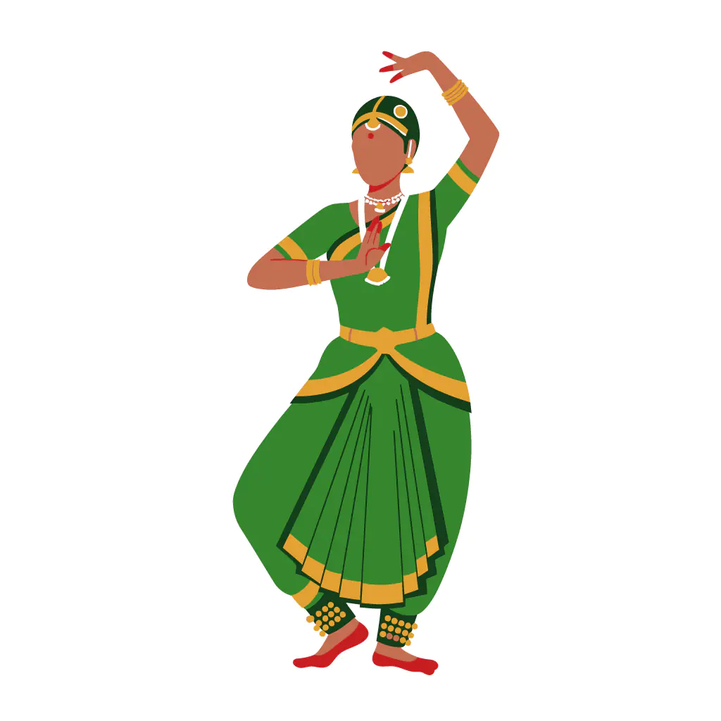 Bharatanatyam Dancer Vector