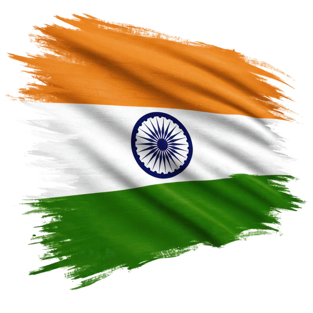Artistic Indian Flag Brushstroke Design PNG Clipart