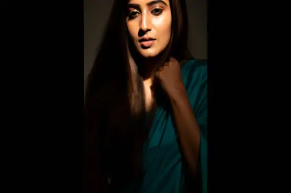 Sultry Portrait of Woman in Elegant Attire