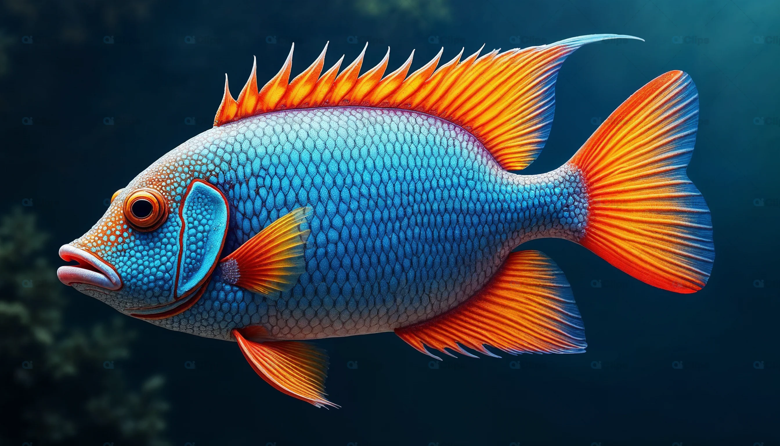 Vibrant Tropical Fish Illustration