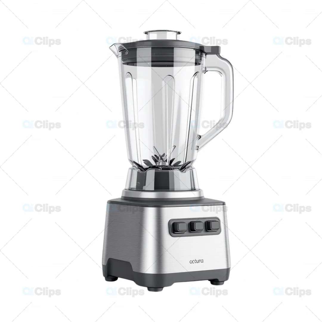 3D Stainless Steel Blender Model