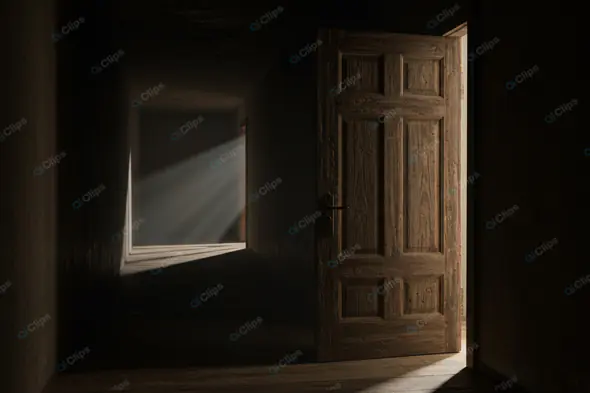 Mysterious Doorway: Light and Shadow
