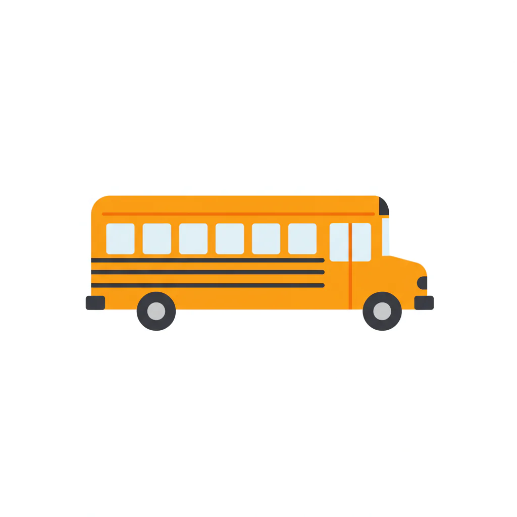 Classic Yellow School Bus Icon