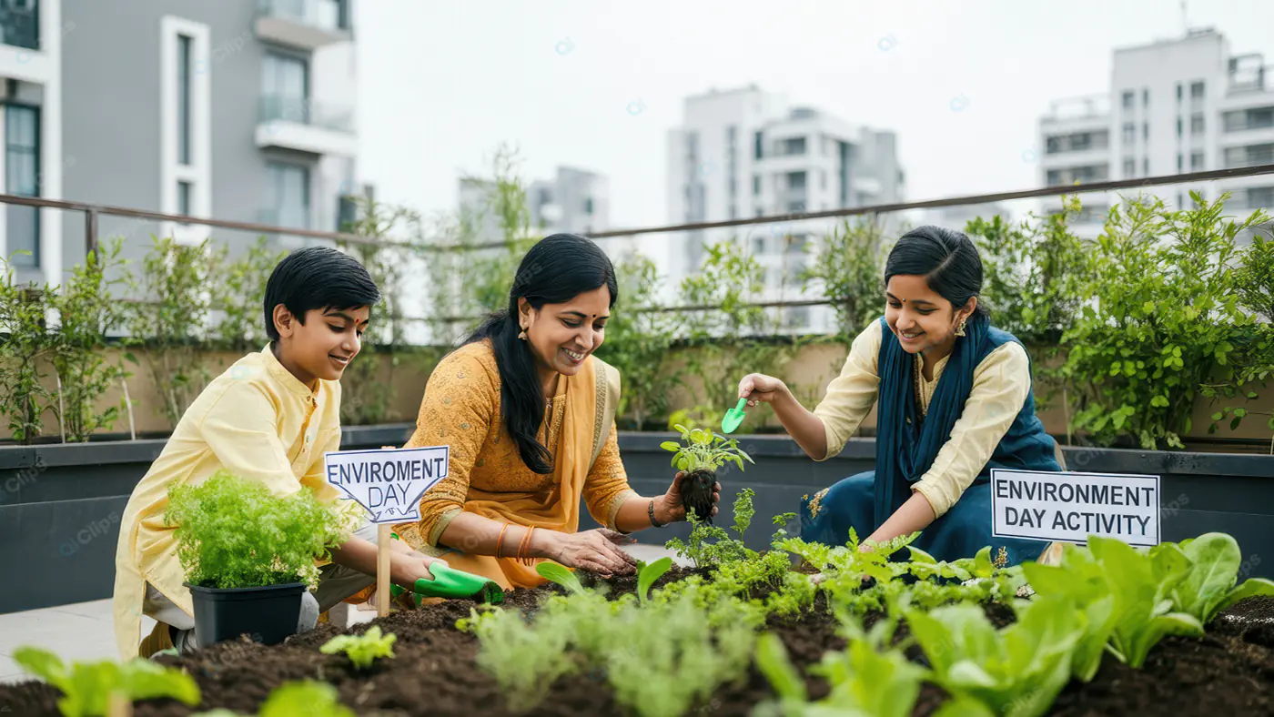 Enhanced Urban Rooftop Gardening for Environment Day