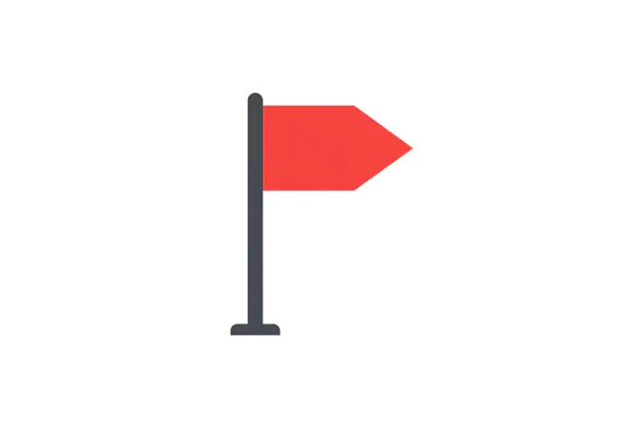 Minimalist Red Flag Icon