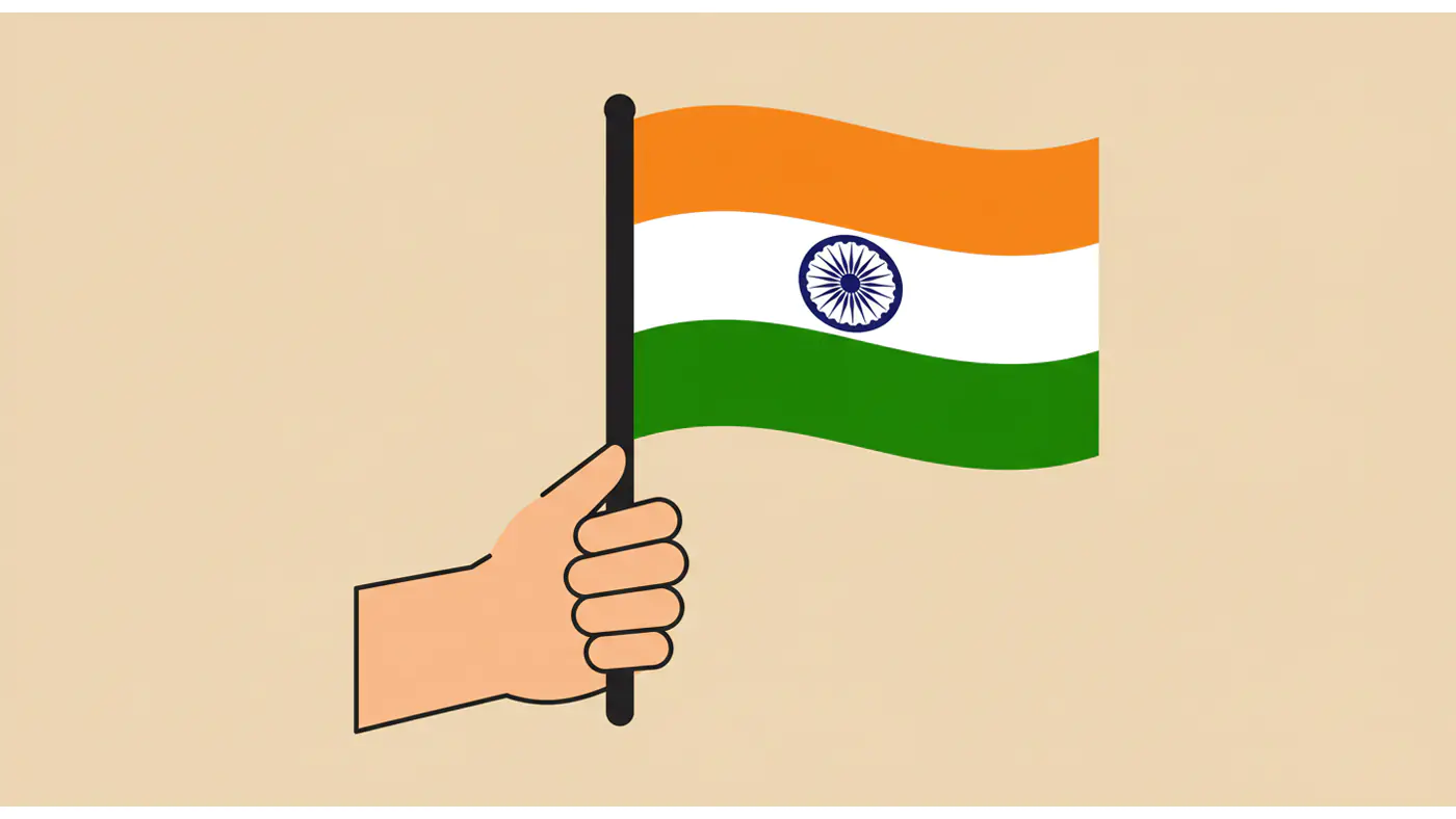 Waving Indian Flag Vector