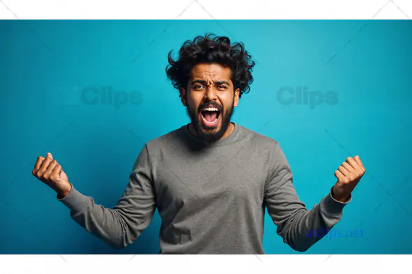 Excited Man Celebrating