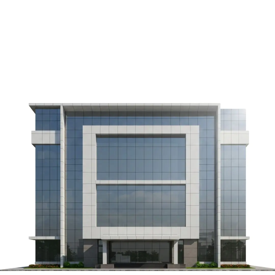 Modern Office Building Glass Facade PNG Clipart