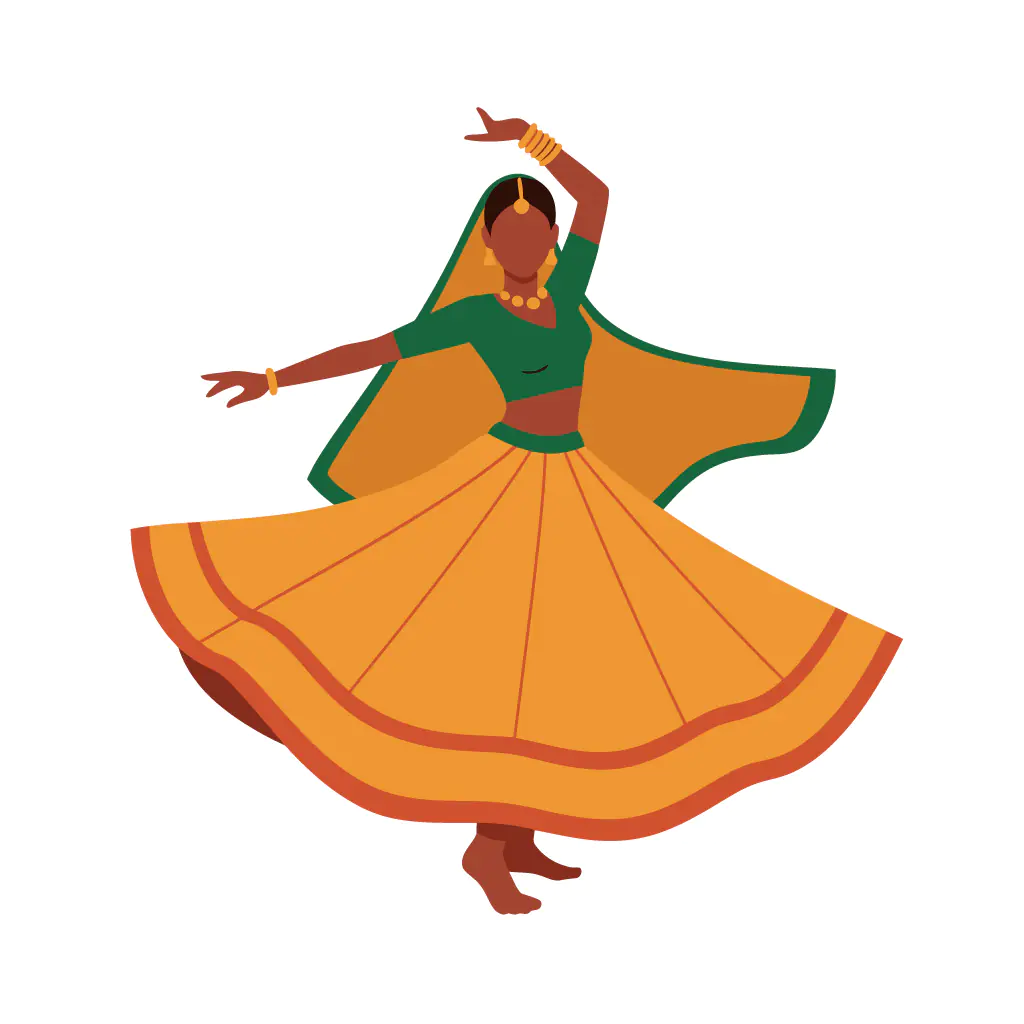 Vibrant Indian Dancer Vector