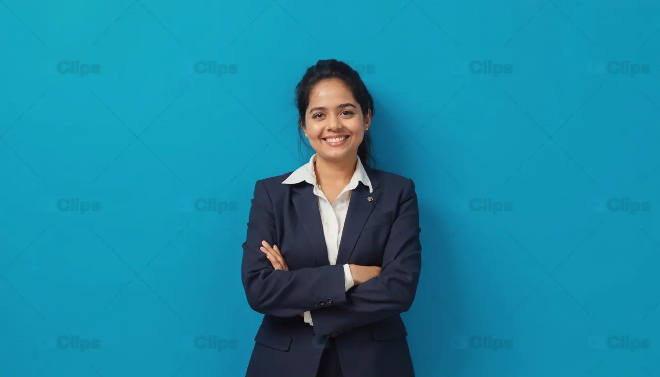 Confident Young Businesswoman Smiling