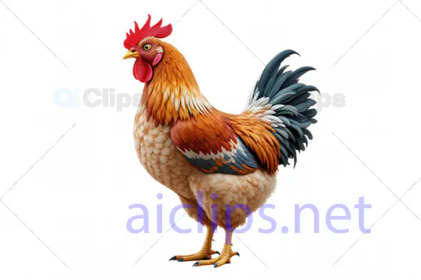 High-Resolution 3D Model of a Vibrant Rooster – Ideal for Farm and Rural Scene Projects