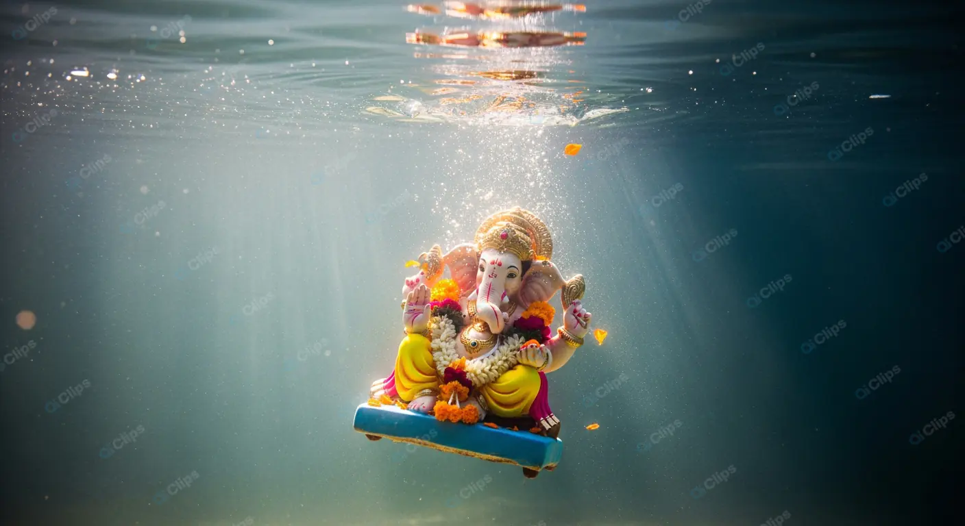 Underwater Ganesha: Ethereal Immersion Ritual