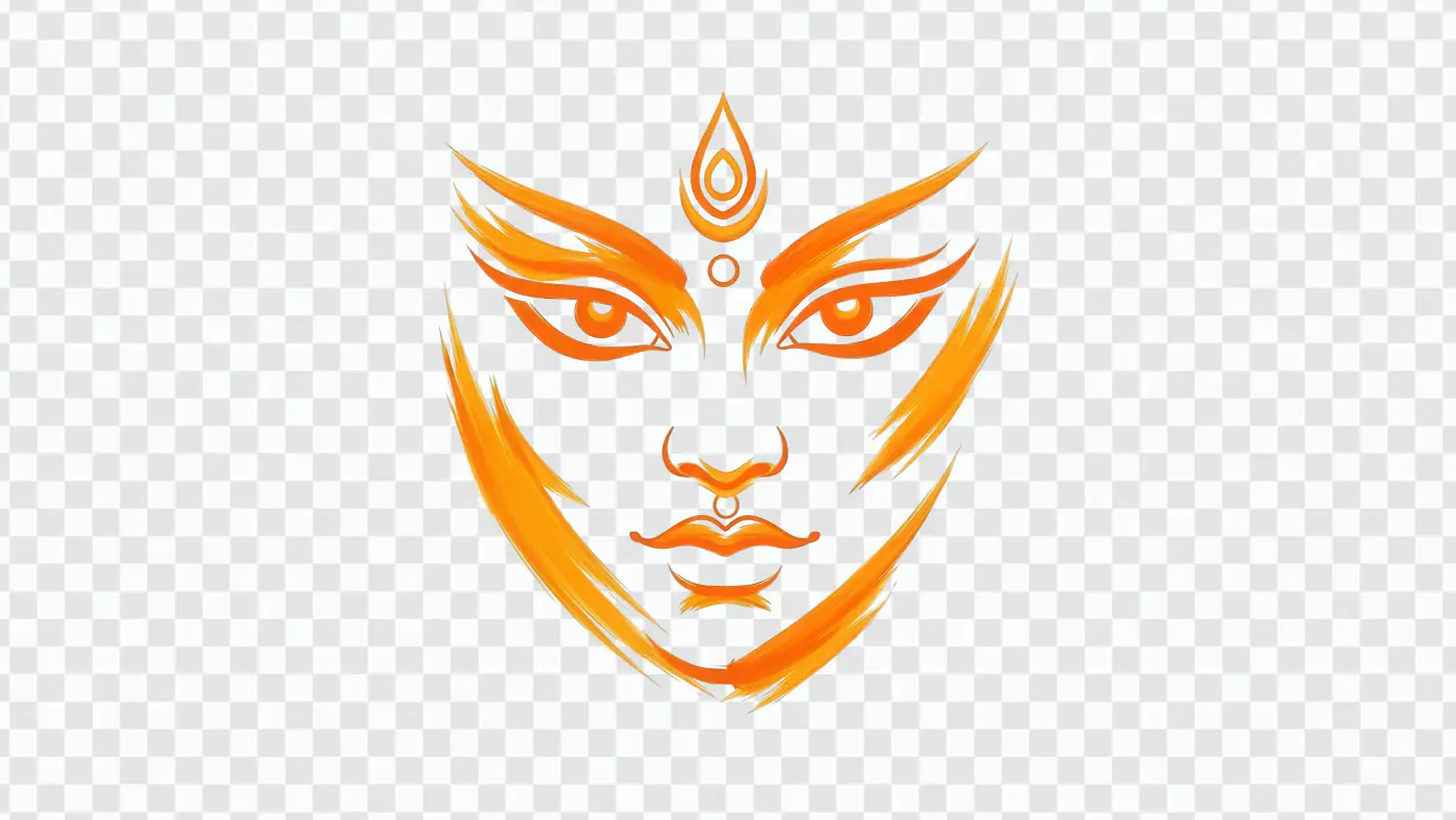 Radiant Goddess Face Illustration Spiritual Symbol Graphic