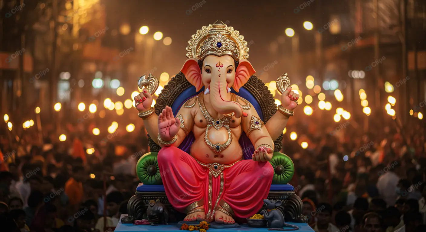 Ganesha's Luminous Procession