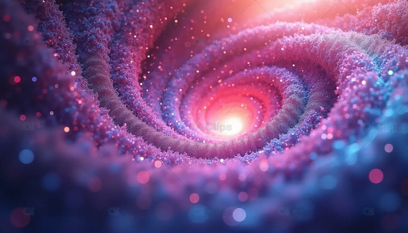 Vibrant Spiral Galaxy Abstract Art