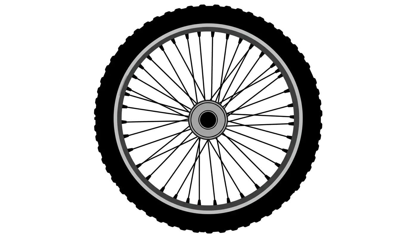 Bicycle Wheel Vector Graphic
