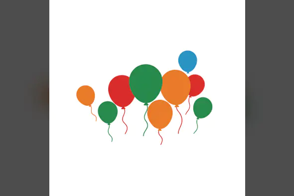 Colorful Balloon Cluster Icon