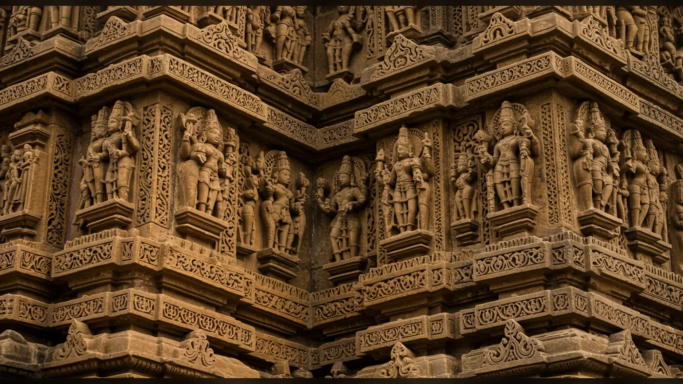 Intricate Indian Temple Wall Carvings | Heritage Architecture by AIClips
