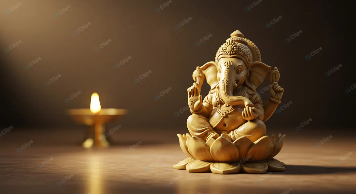 Ganesha's Candlelit Serenity