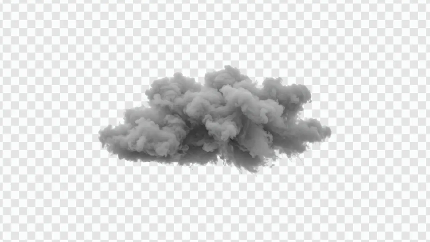 Dense Gray Smoke Cloud Formation PNG Clipart