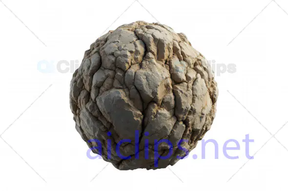 3D Cracked Clay Sphere Texture