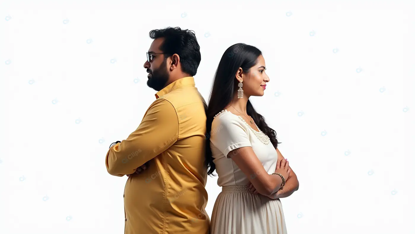 Stylish Indian Couple in Formal Attire